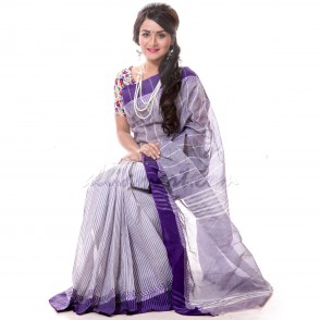 Tangail Traditional Cotton yarn dyed Sharee with Beautiful design and color